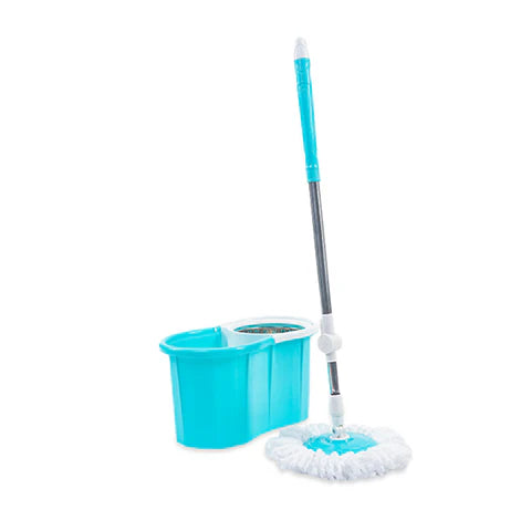 Spin Mop Steel Bucket, 360-Degree with Microfiber Mop Head